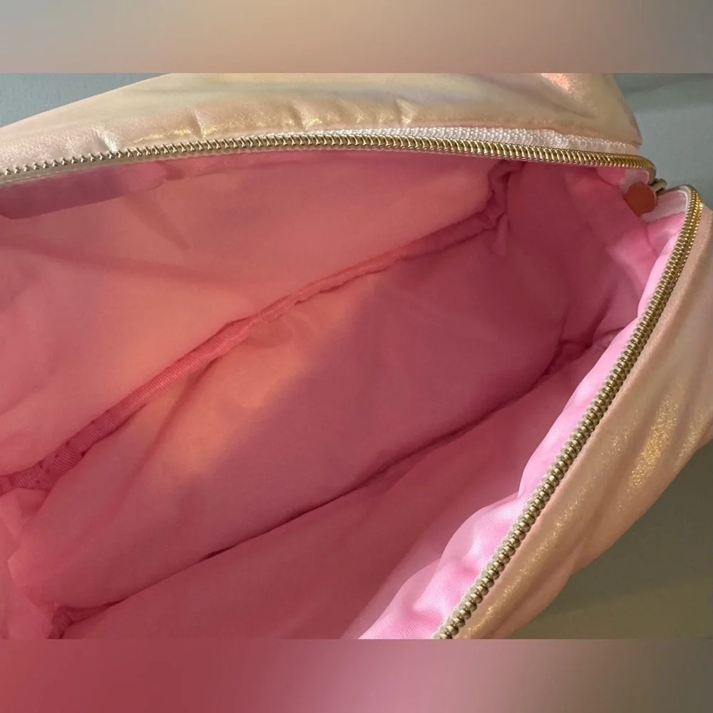 The creme shop inch Hollywood Holographic Pink wanderlust Cosmetic Bag